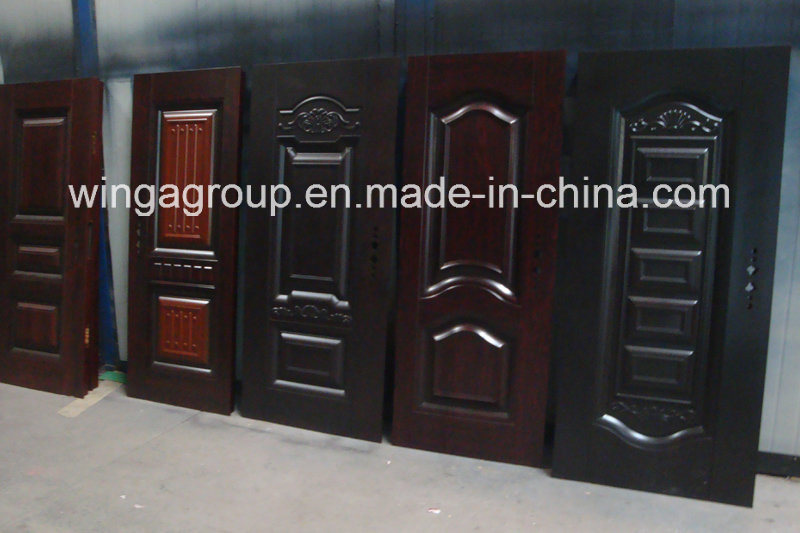 Iran Color Security Metal Exterior Steel Iron Door (W-S-119)