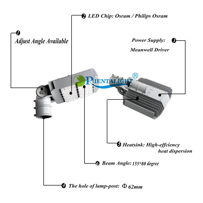 150W with 5 Years Warranty Module Design IP67 SMD3030 LED Street Light