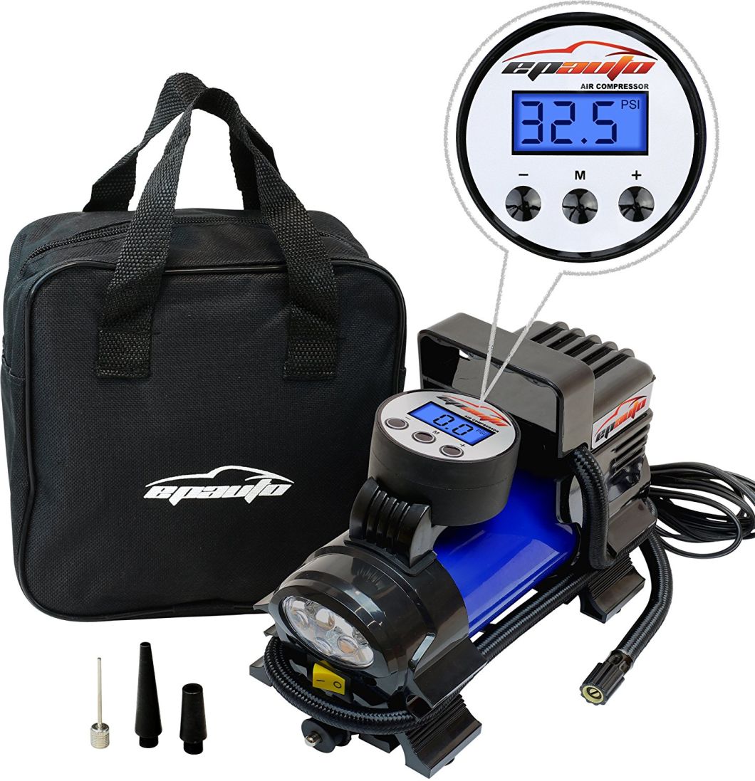 12V DC Portable Air Compressor Pump, Digital Tire Inflator by 100 Psi