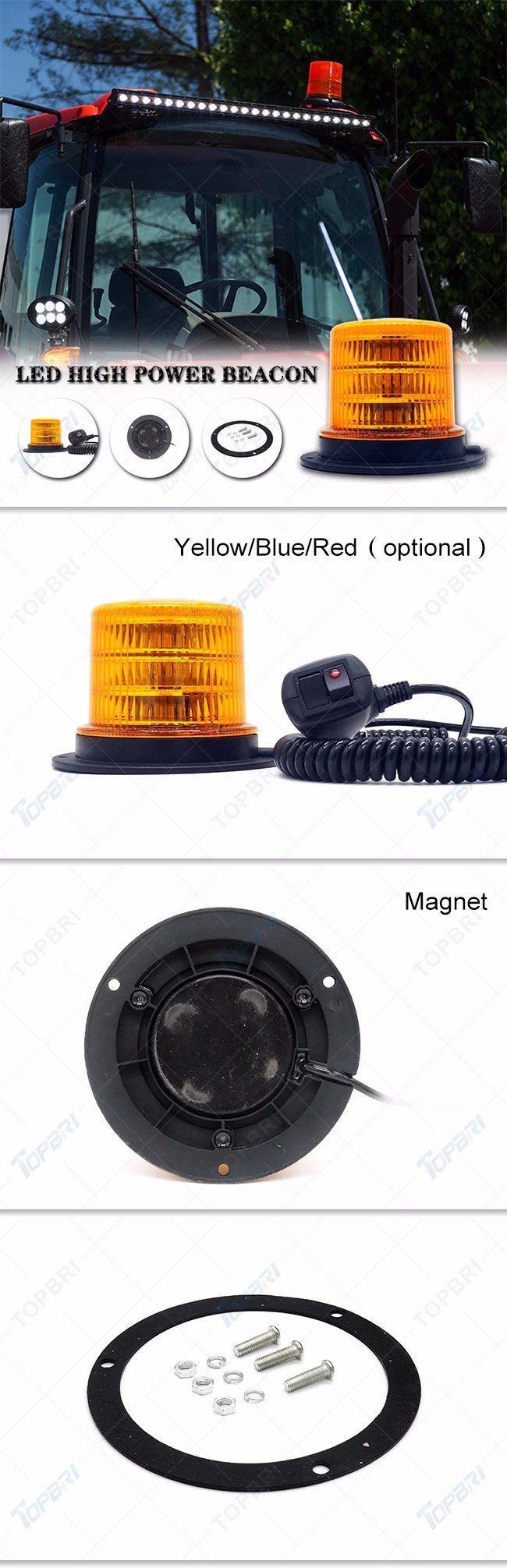 R65 Police and Ambulance LED Strobe Warning Beacon Light