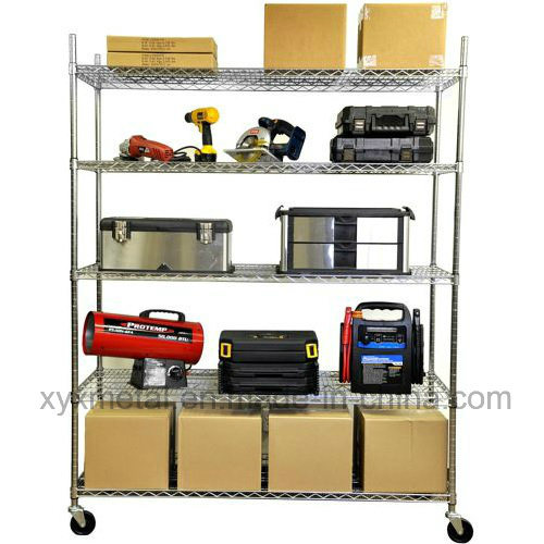 Chrome Mesh Shelf Heavy Duty Roll Rack Wire Shelving