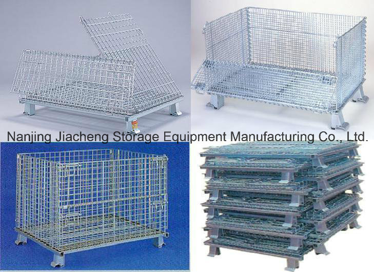 Heavy Duty Warehouse Steel Wire Mesh Container for Sales