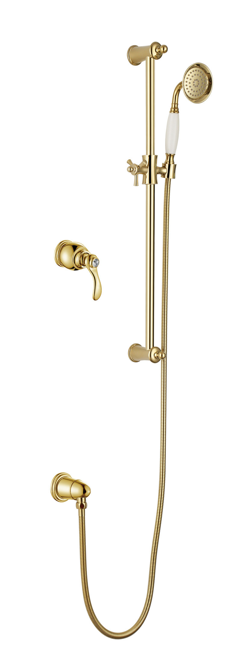 Wall Mounted Antique Brass Concealed Shower Set (zf-W67)