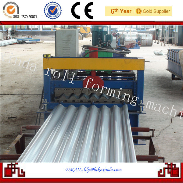 780 Galvanized Corrugated Used Steel Roof Sheet Making Cutting Machine