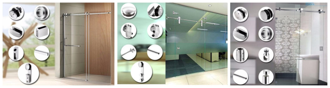 Bathroom Glass Door Wheel Sliding Door Set Bathroom Accessories