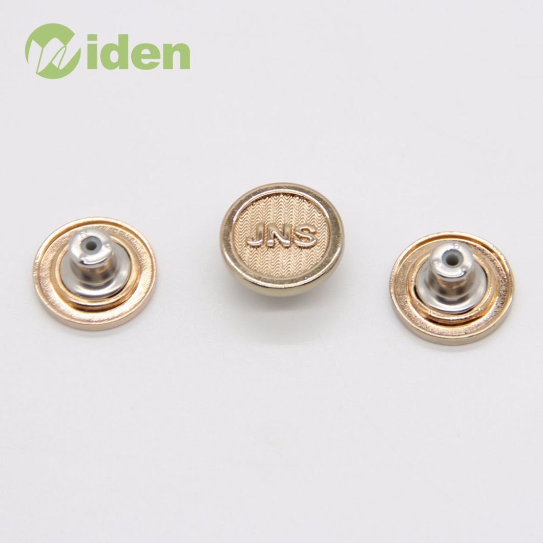 Customized Gold Jeans Button Zinc Alloy Metal Button for Denim Clothing Button