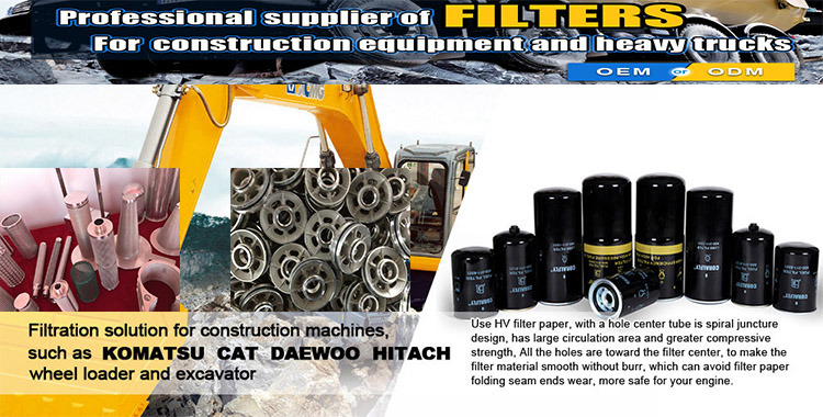 Auto Fuel Filter Element/ Hydraulic Oil Filter for Komatsu Parts