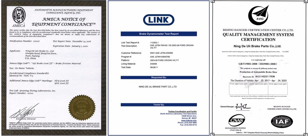 OEM Semi-Metalic Product Eurotek Disc Rotor Brake Pad