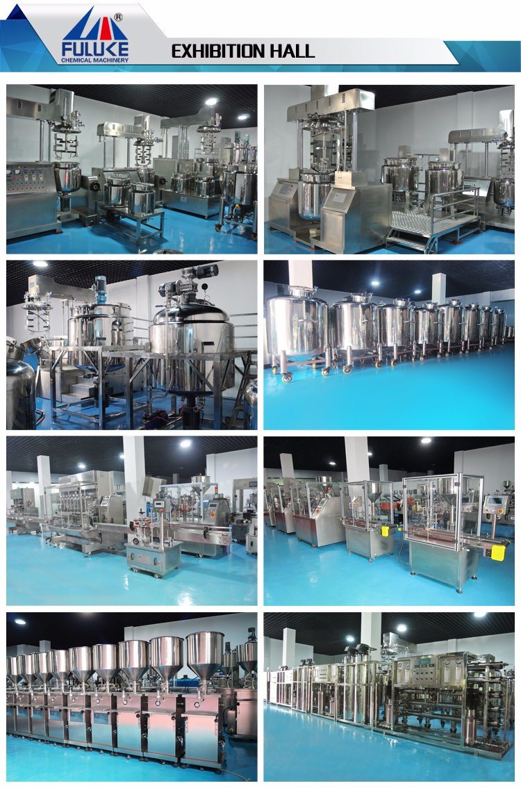 Flk Ce Automatic 10-500L Color Cosmetics Vacuum Emulsifying Machine