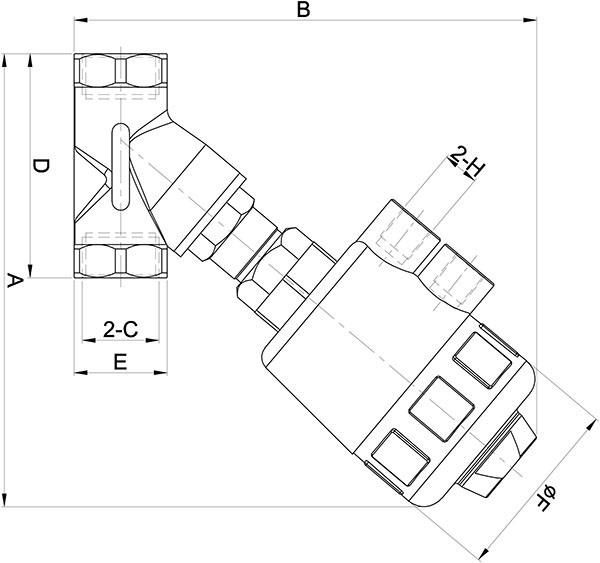 Plastic Actuator Angle Seat Valve (RJQ22P series)