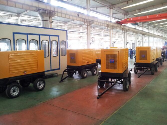 Trailer Type Portable Generator Mobile Silent Diesel Generator Set