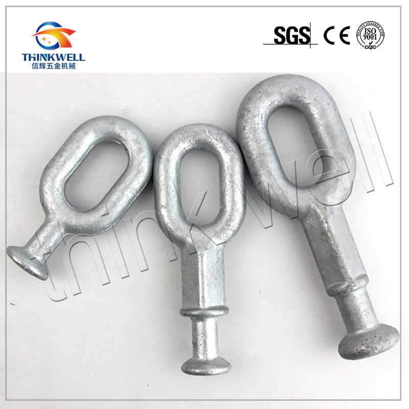 Forged Poleline Hardware Galvanized 160kn Socket Clevis