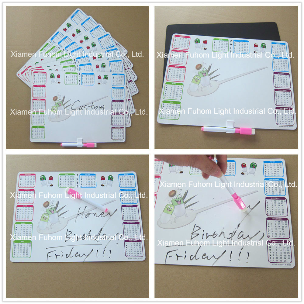 Custom Fashion Paper Calendar Fridge Magnet