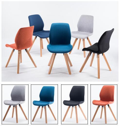 PP Plastic Morden Fabric Wooden Dining Chair