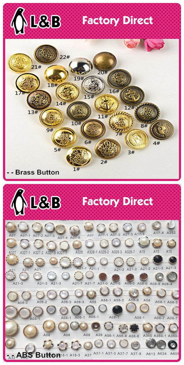 White Shank Hook ABS Pearl Button