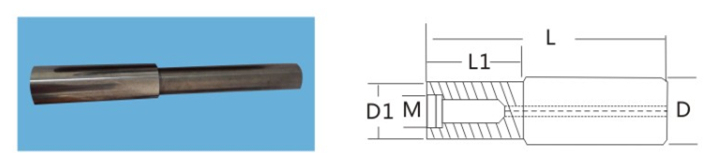 Carbide Rods with Internal Threading M10