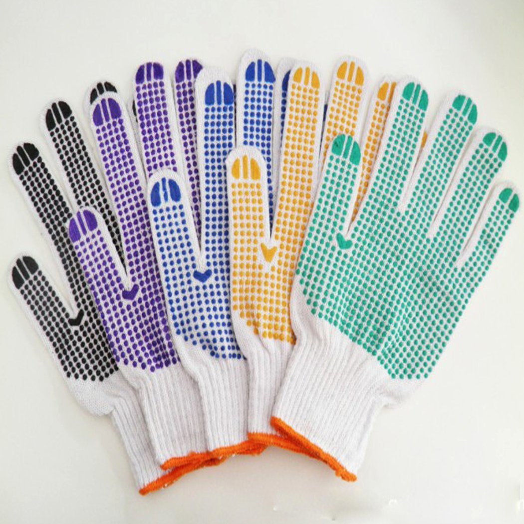 PVC Dots Superior Grip Cotton Comfortable Work Gloves