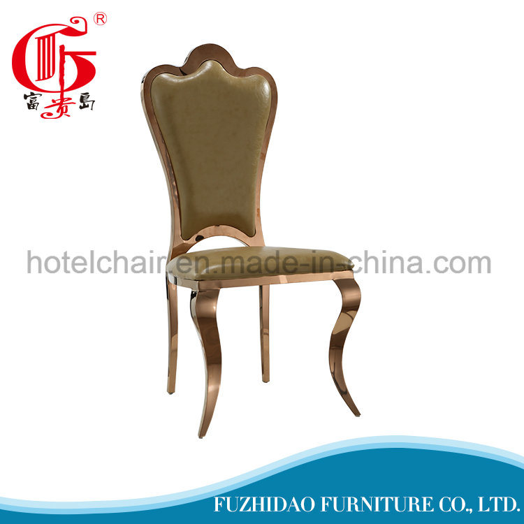 China Wholesale Stainless Steel High Back Leather Dining Room Table Chair