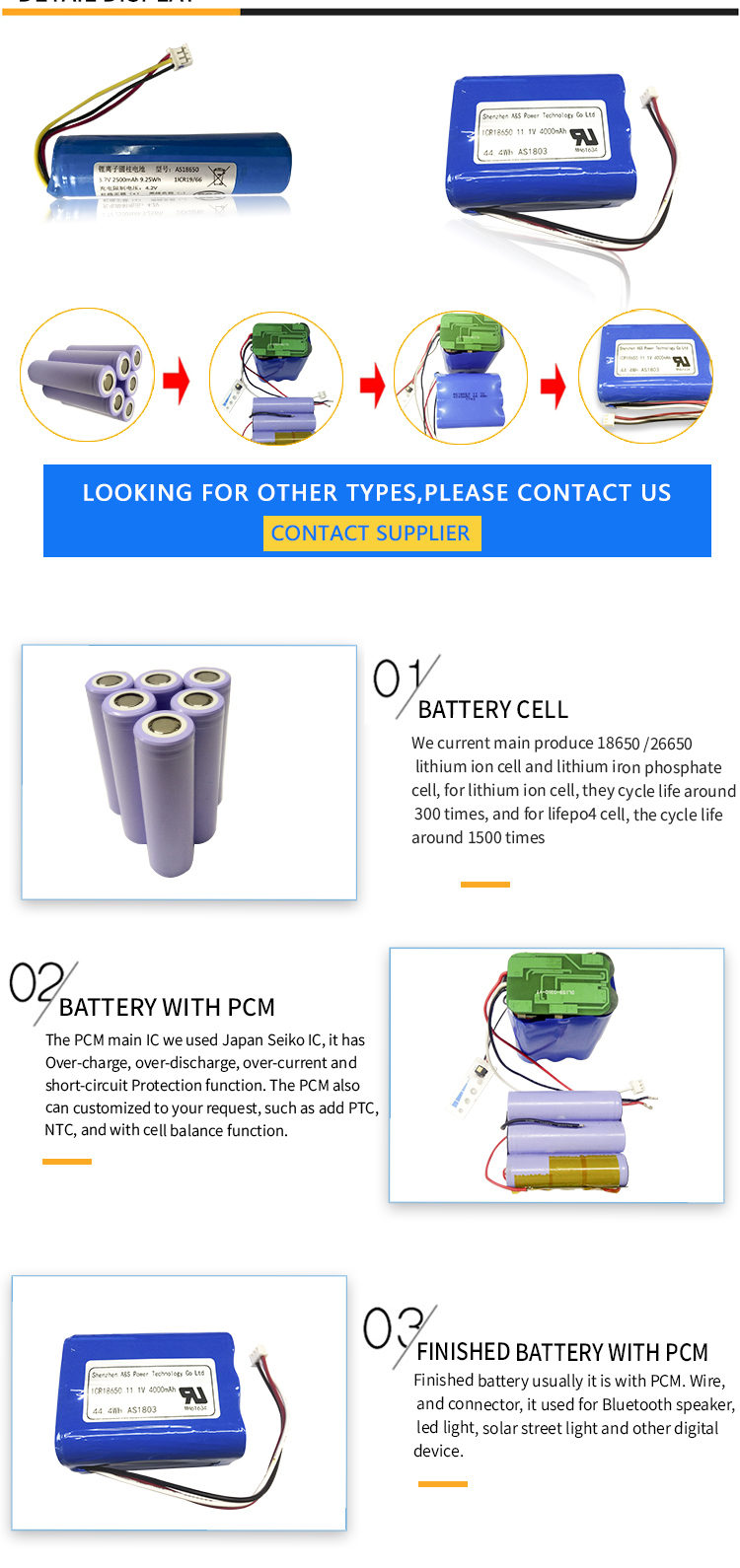 1s4p 18650 3.7V 10400mAh Lithium Li-ion Battery Pack for Solar Lights