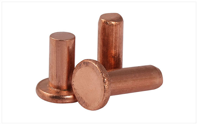 Flat Head Copper Solid Tin Rivet