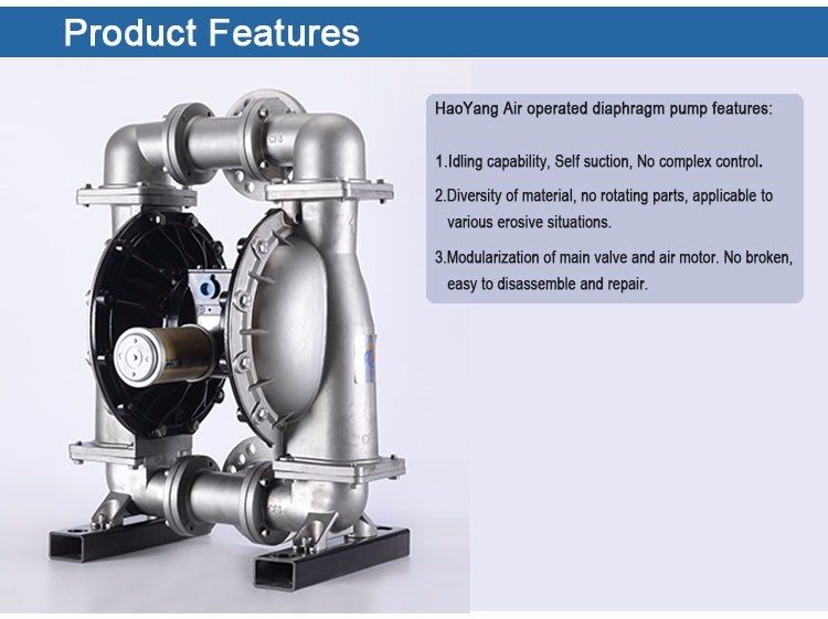 Sewage Treatment 3 Inch Stainless Steel Pneumatic Air Operated Diaphragm Pump