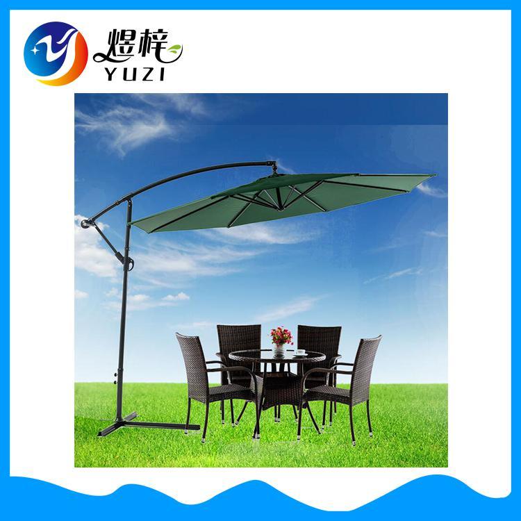 Outdoor 10FT Banana Umbrella Cantilever Hanging Garden Umbrella