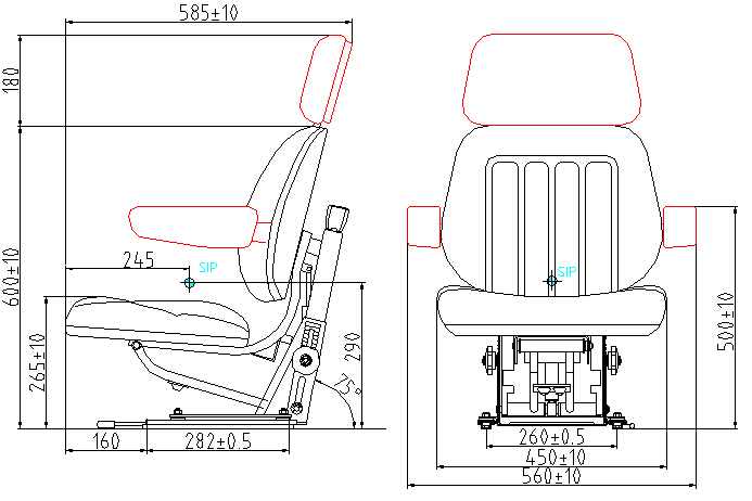 Massey Ferguson 240 Tractor Parts, Tractor Seat