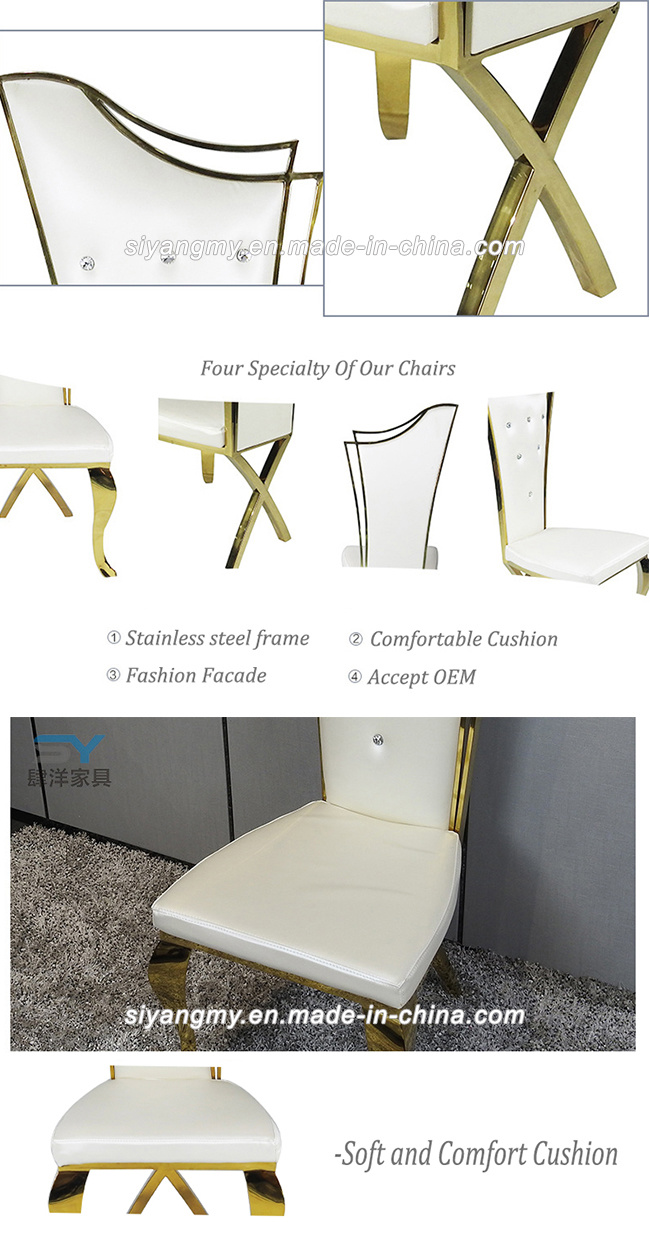 Restaurant Furniture Gold Metal Chair for Wedding