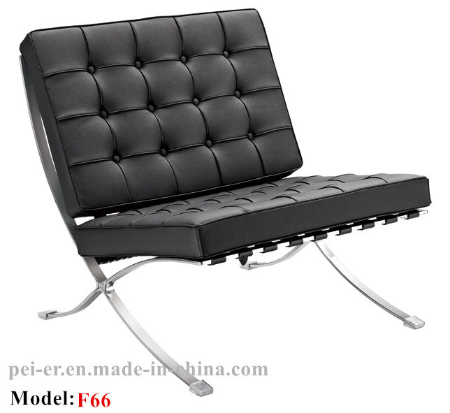 Modern Leisure Barcelona Leather Steel Sofa Chair (PE-F66-3)