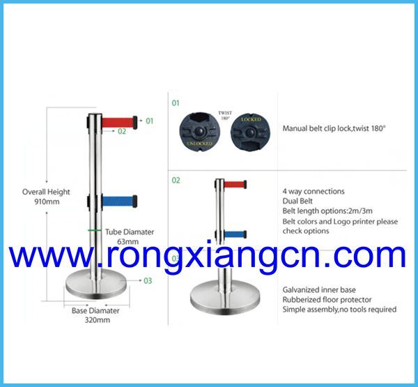 Retractable Parking Barrier Post Que Manager