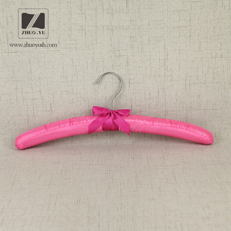 Soft and Comfortable Print Fabric Satin Padded Shirt Hangers