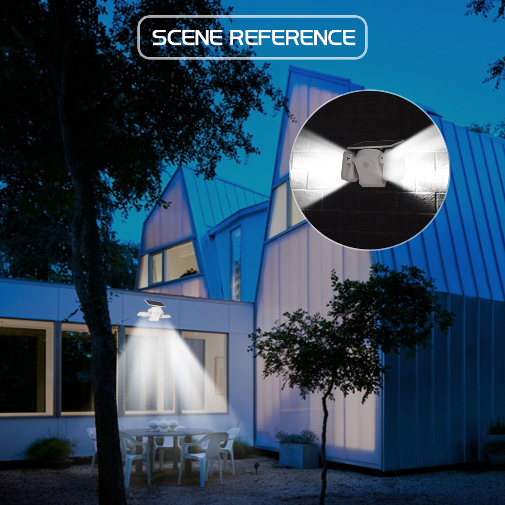 360 Rotate Outdoor LED Lighting Motion Sensor Lamp Solar Wall Light for Garden Porch Pathway