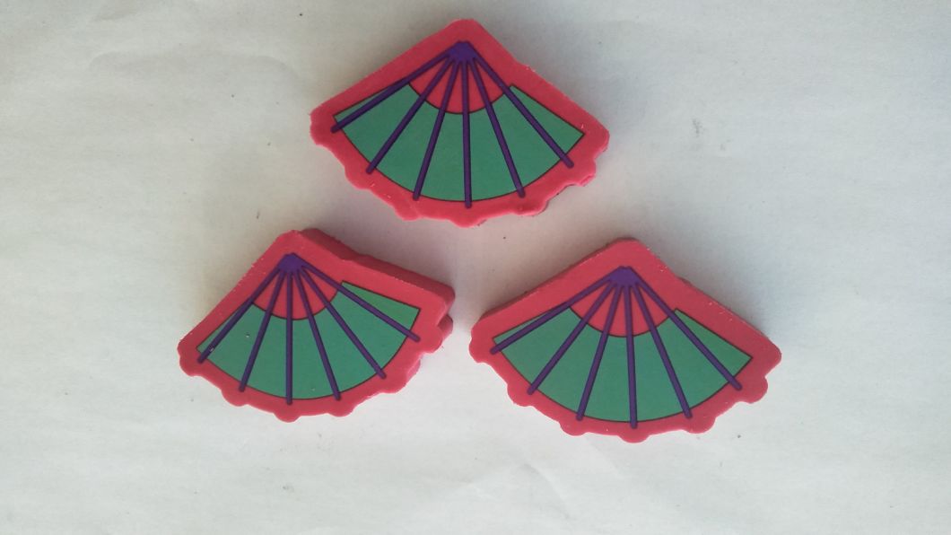 Fan Shape 2D Rubber Eraser