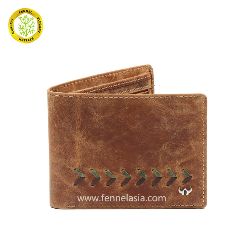 Manufacture RFID Blocking Hot Selling Handmade Genuine Leather Wallet (EU4195)