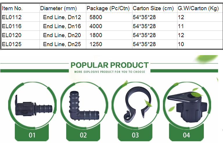 Plastic Drip Barb Elbow Connector Fitting Hose Pipe