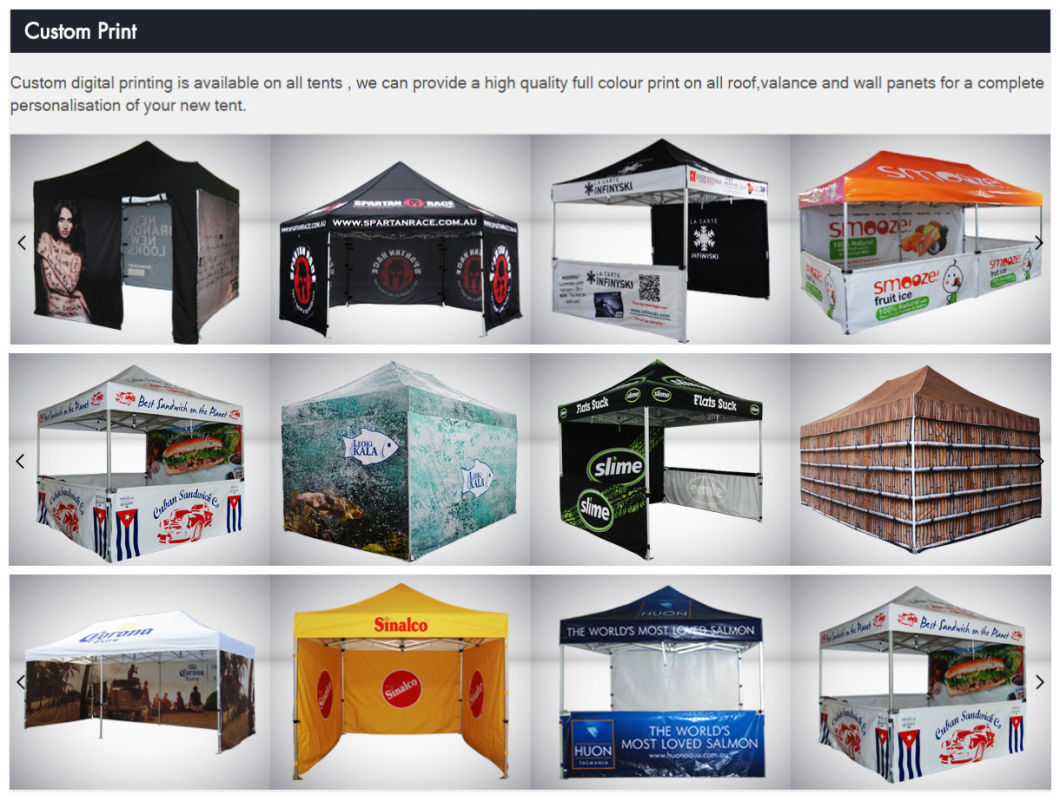 Aluminum Outdoor Canopy Pop up Promotional Tent