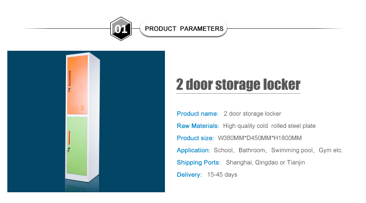 Mingxiu Clothes Storage Metal Cabinet Steel Locker/2 Door Steel Locker