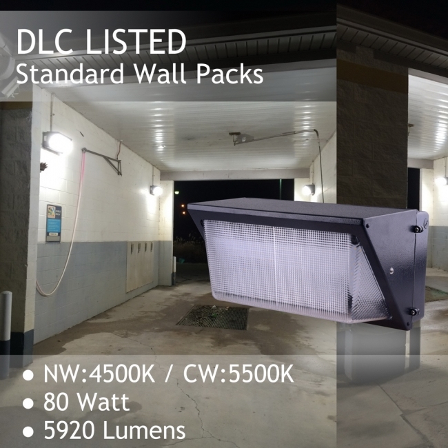 Dlc LED Wall Pack Lights 80watt with 5 Years Warranty