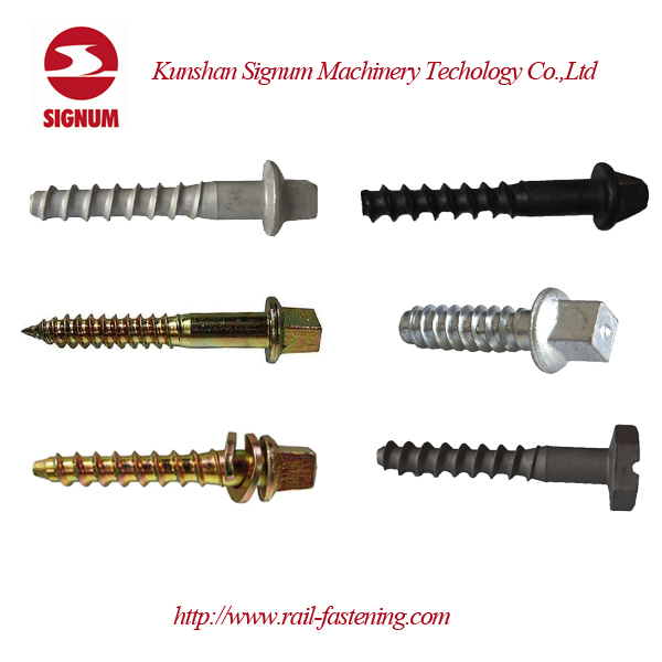 Ss8 Screw Spike, Rail Screw for Railroad Fastener