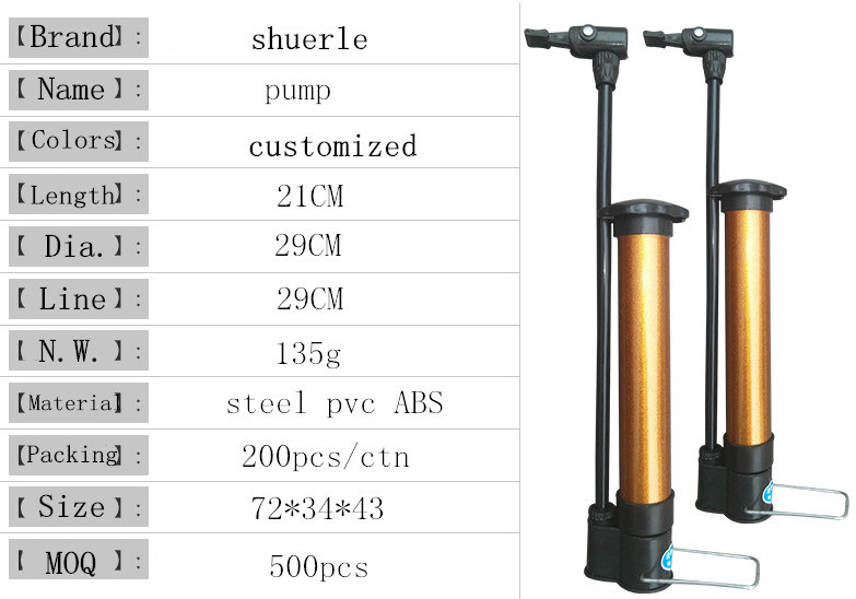 Sports Mini Basketball Ball Air Pump/Hot Sale Hand Air Pump for Bicycle