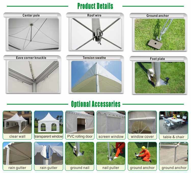 Small Aluminum Square Hotel Tent for Outdoor Camping Used