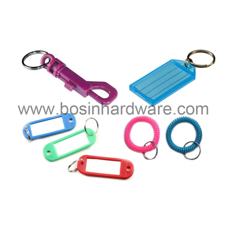 Metal Round Split Key Ring with Trigger Snap Hook