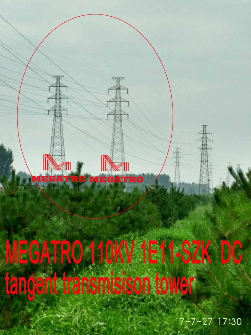 Megatro 110kv 1e11-Szk DC Tangent Transmission Tower