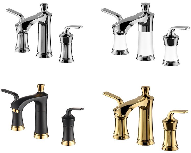 Dragon Double Handle Faucet Gold Basin Mixer