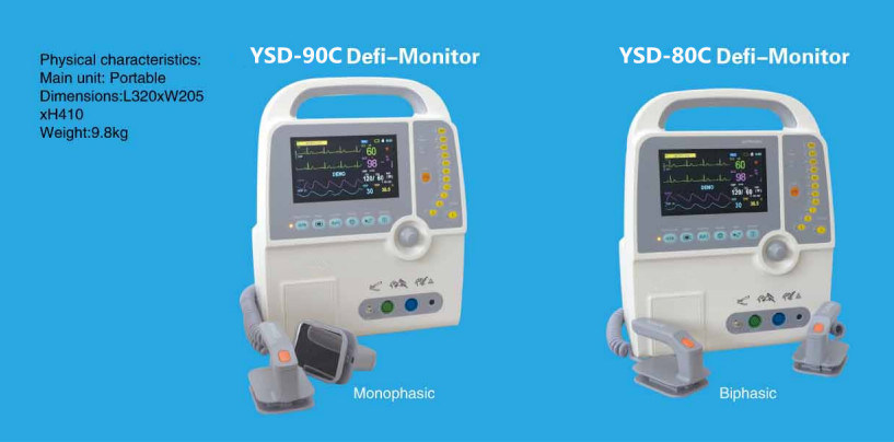 Cheapest Hospital Product Medical Equipment Portable Handled Emergency Biphasic Defibrillator