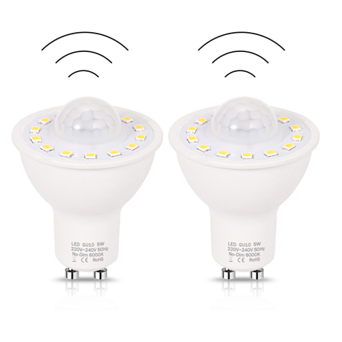 Energy Saving LED Light Bulb GU10 5W Motion Sensor LED Spotlight LED Night Light for Stair Corridor