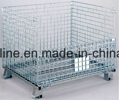 Stackable Folded Storage Wire Mesh Container