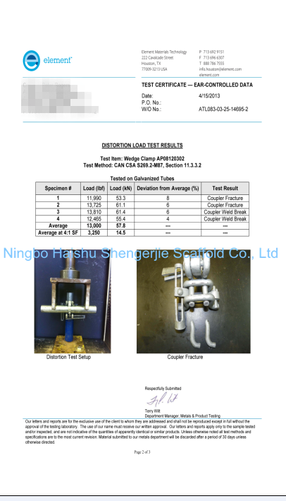 Scaffolding Wedge Clamp