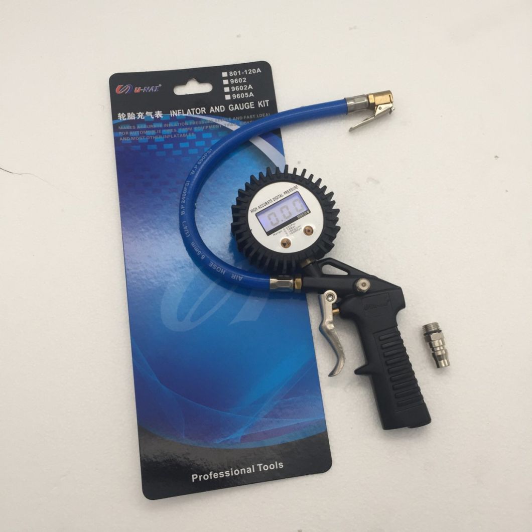 Heavy Duty Car & Motorcycle Digital Tire Pressure Inflator Gauge