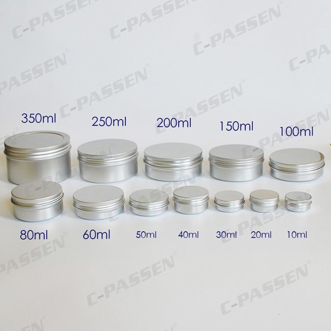 20z Cosmetic Aluminum Jar with Window Screw Cover (PPC-ATC-60)
